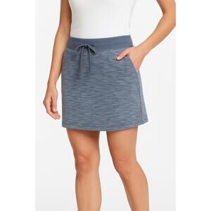 Gerry Heathered Blue Mini Length Drawstring Waist Skirt Womens Skirt Size Small‎